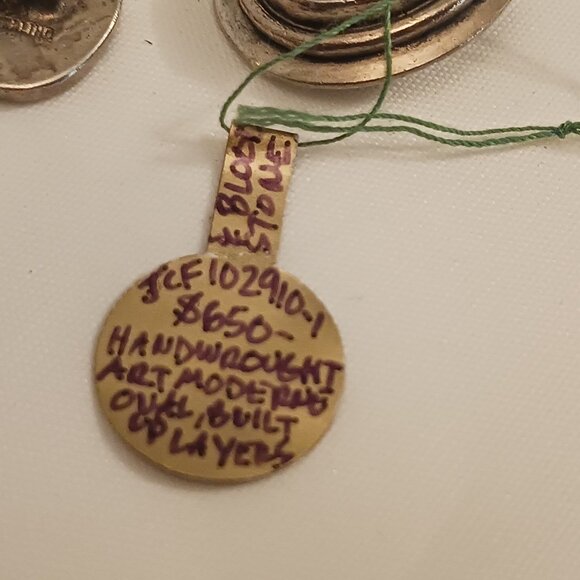 Pair of Sterling Silver and Bloodstone Intaglio Cufflinks – Jewelers Tag ($650) - Picture 10 of 10